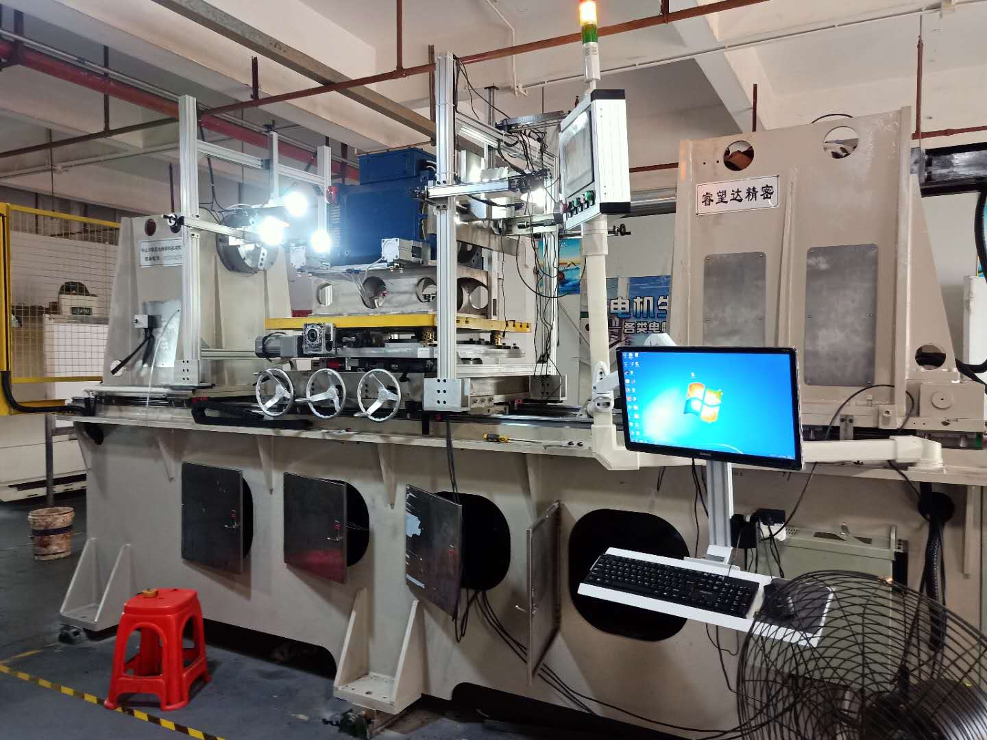 直徑1米的電機定轉(zhuǎn)子合裝機